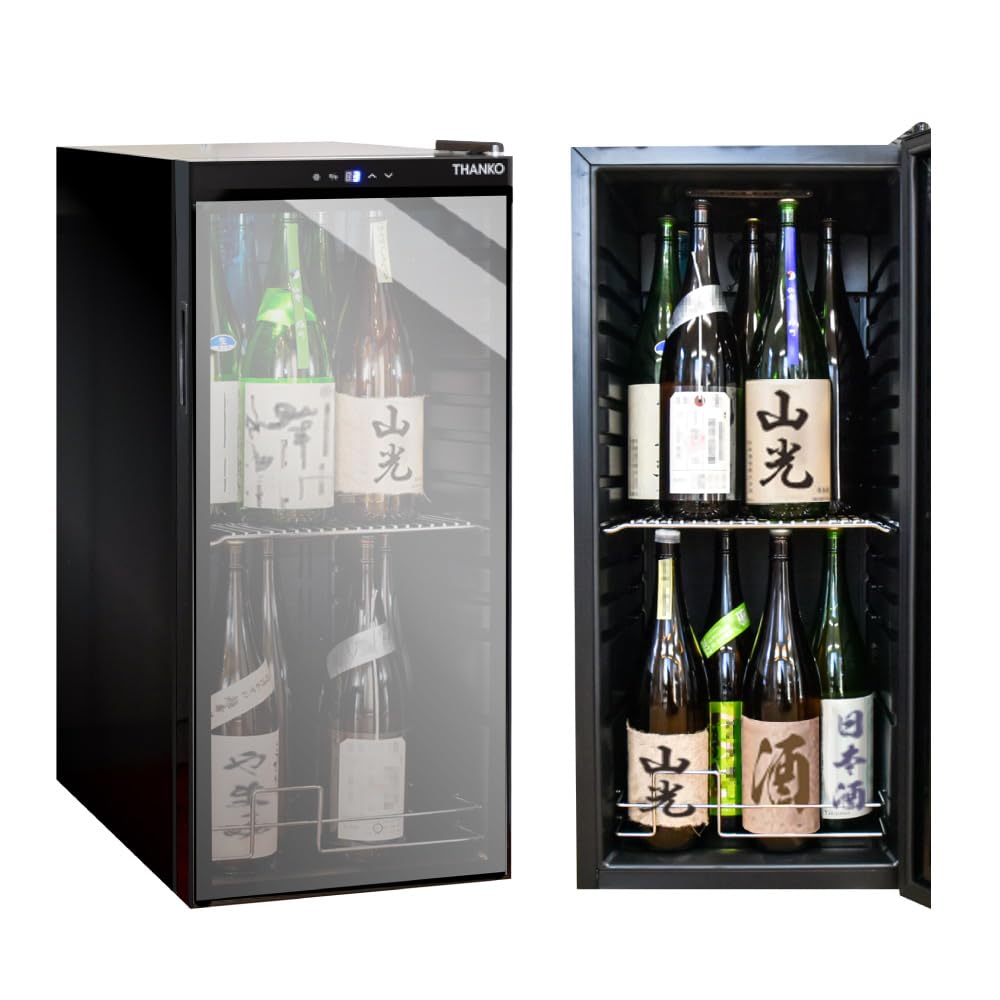 Amazon.co.jp: THANKO 一升瓶を2段縦置きできる日本酒冷蔵庫 俺の酒蔵
